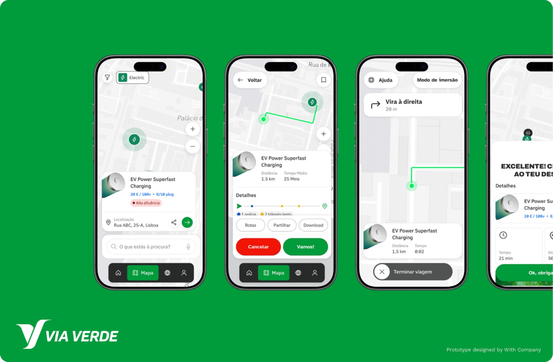 Via Verde prototype screens